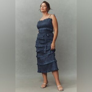 New V.Chapman The Lily Dress in Navy Bouquet